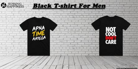 black t-shirt for men